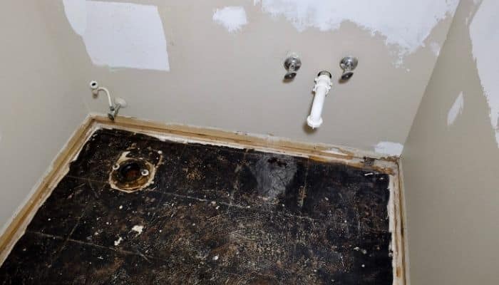 Bathroom plumbing remodel