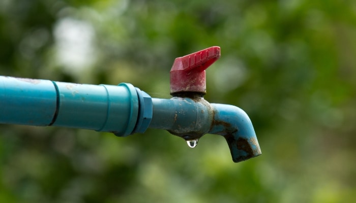 Leaking Pipe Outside Water Droplet Leaking Pipe Outside Water Droplet