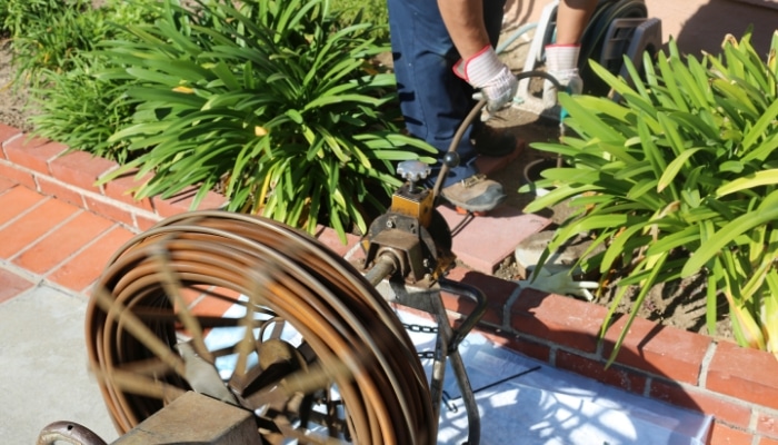 Plumber Cleaning Sewer Drain Plumber Cleaning Sewer Drain